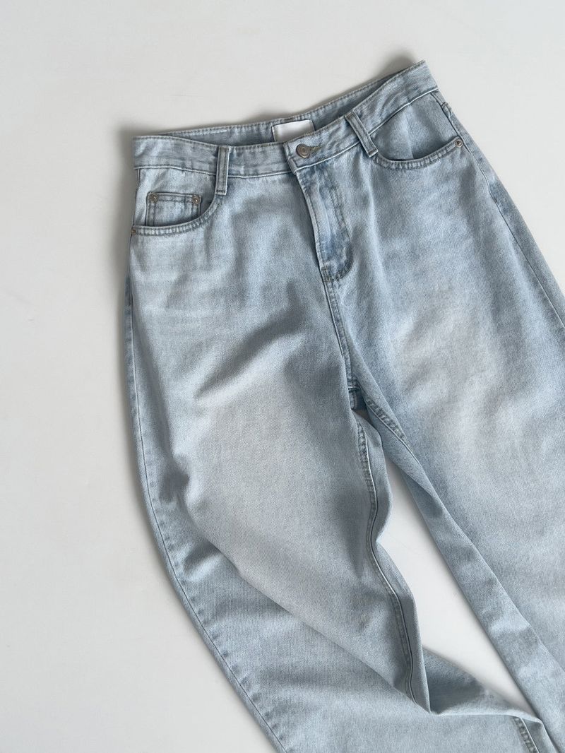516 Washed Wide Denim Pants