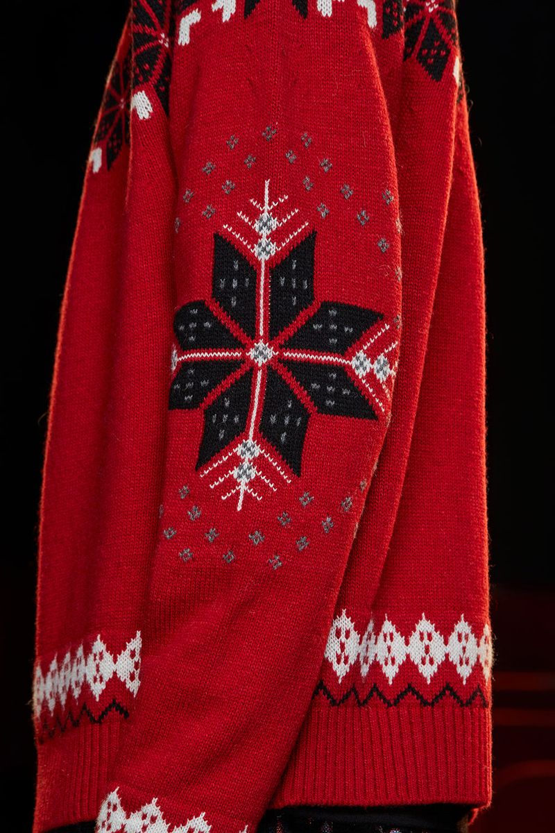 ARGYLE NORDIC KNIT / RED