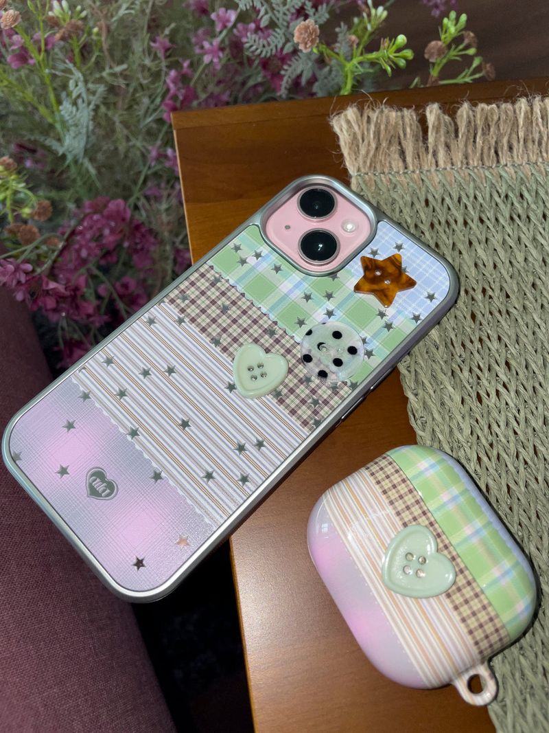 Summer vacation button airpod Buds case