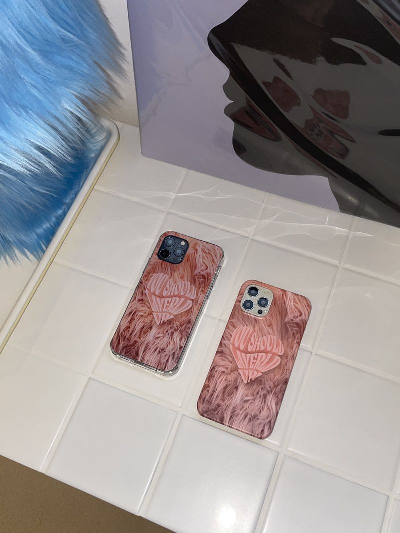 PINK FUR PHONE CASE (HARD)