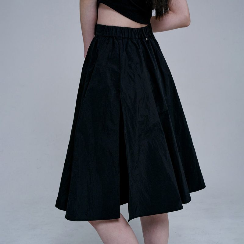SLIT MIDI SKIRT(BLACK)