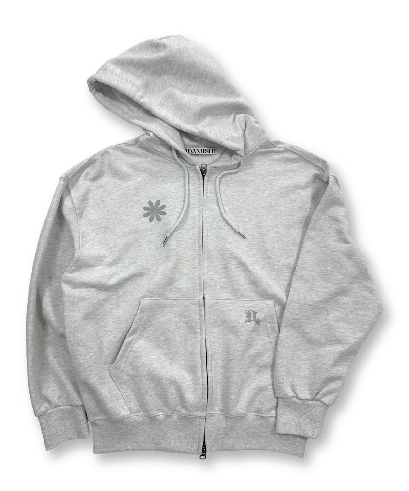 Symbol Logo Twoway Hoodie Zip-up_Gray