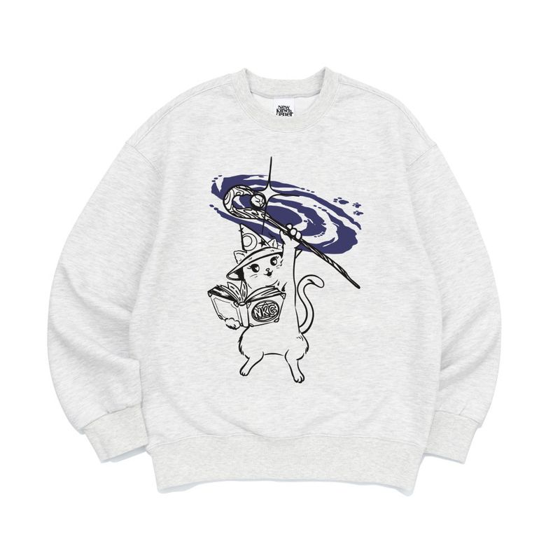 SUMMON CAT SWEATSHIRTS-LIGHT MELANGE