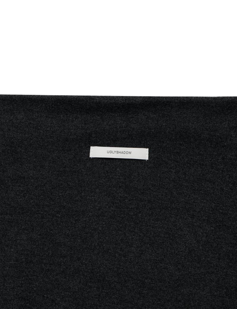 RUCHED BOAT LONG TEE(CHARCOAL)