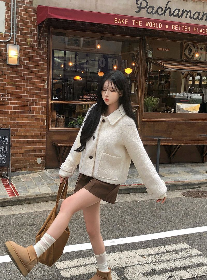 BEIDELLI（ベイデリー）の「[BELLIDE MADE] フラフィーウールカラーショートコート（ジャケット/アウター）」
