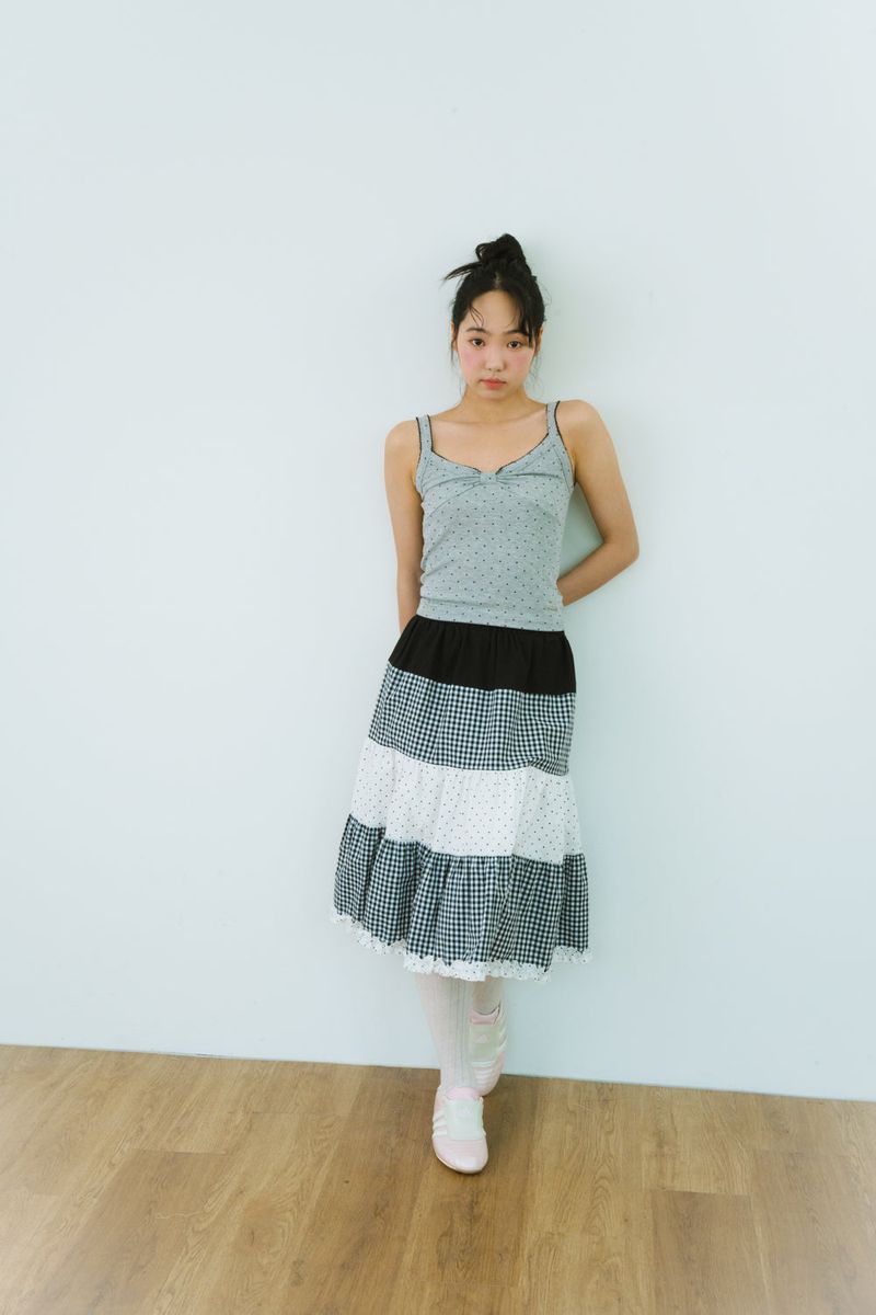 POWDER COTTON CANCAN SKIRT