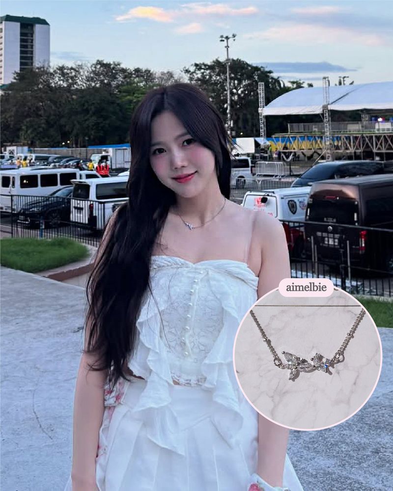 [Baby DONT Cry Yihyun Necklace/Anti-tarnish] Dreamy Crystal Semi Choker Necklace