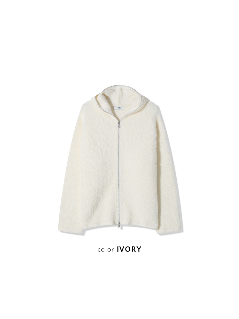 Wonder Angora Knit Zip-Up (4 Colors)