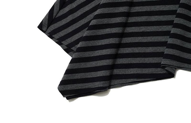 STRIPE SYMBOL UNBALANCED SKIRT