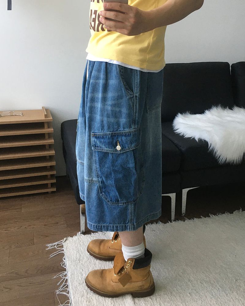 Marine Bermuda Denim Pants