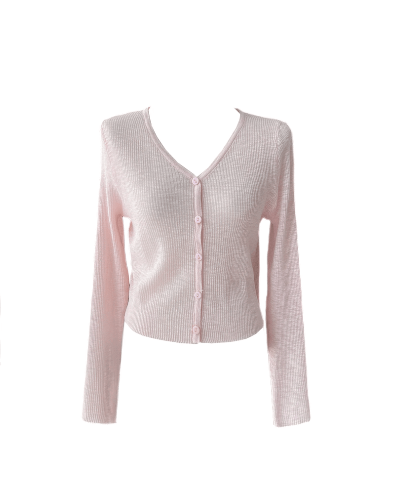 GUSTA（グスタ）の「Lumire Sheer Summer Ribbed Knit Cardigan（Tops）」
