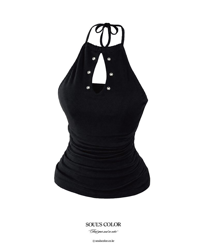 Ria Eyelet Halter Top (2color)