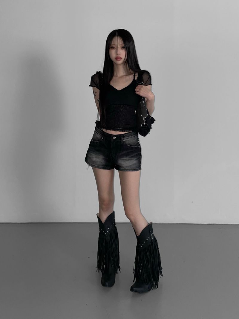 fringe western boots
