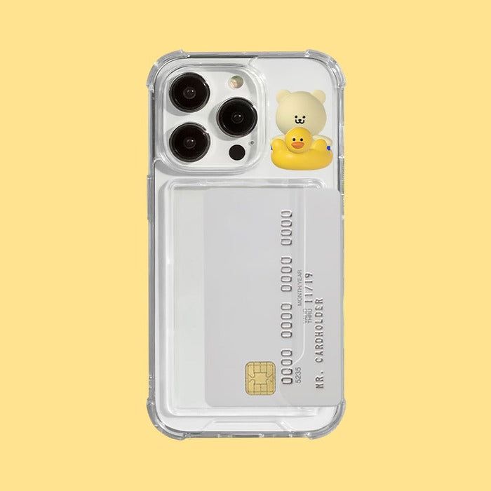 Clear Card Holder Bumper Case Gomzzi Playing in the water