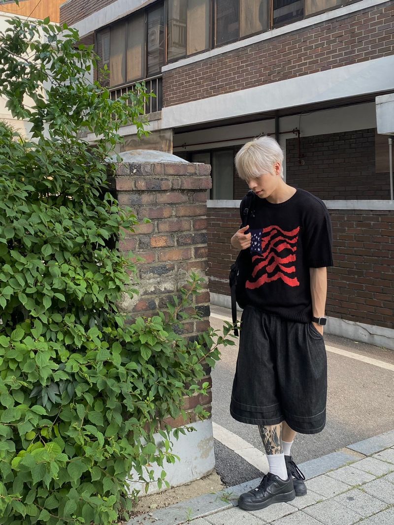 USA Round short sleeve knit 3