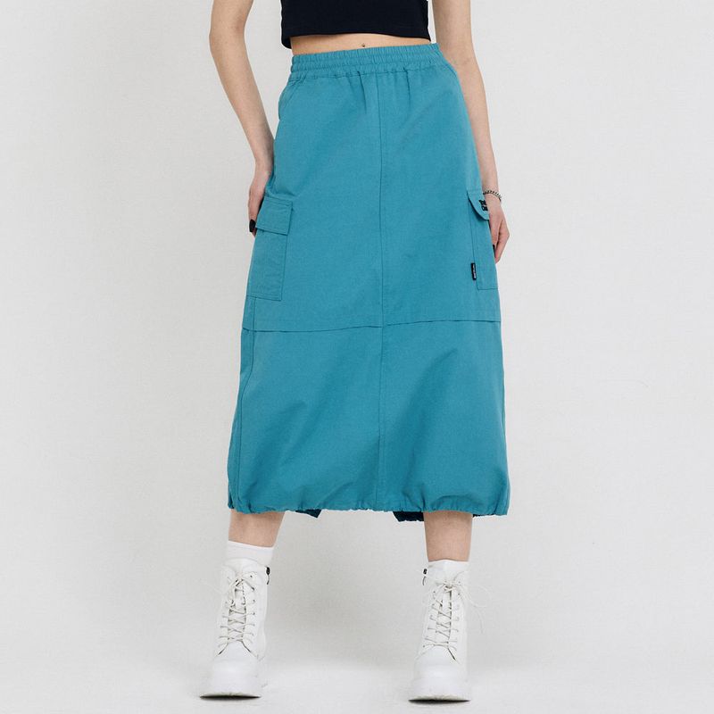 2way string cargo long skirt - 2 color