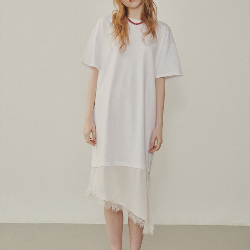 Melrose Satin Contrast Jersey One-piece