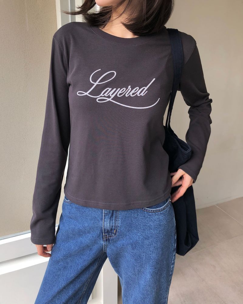 [ORIGINAL] Paper Lettering Long-Sleeve T-Shirt