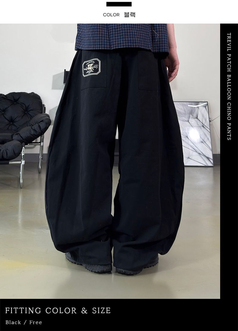 Trevil Patch Balloon Chino Pants
