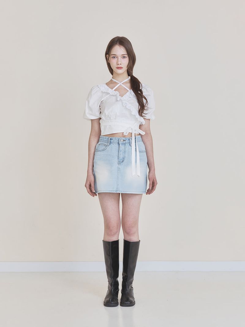 Rosie wrap blouse (Ivory)