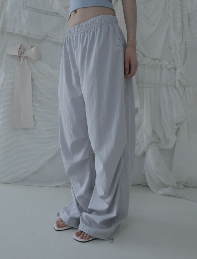 Slow Pintuck Nylon Pants