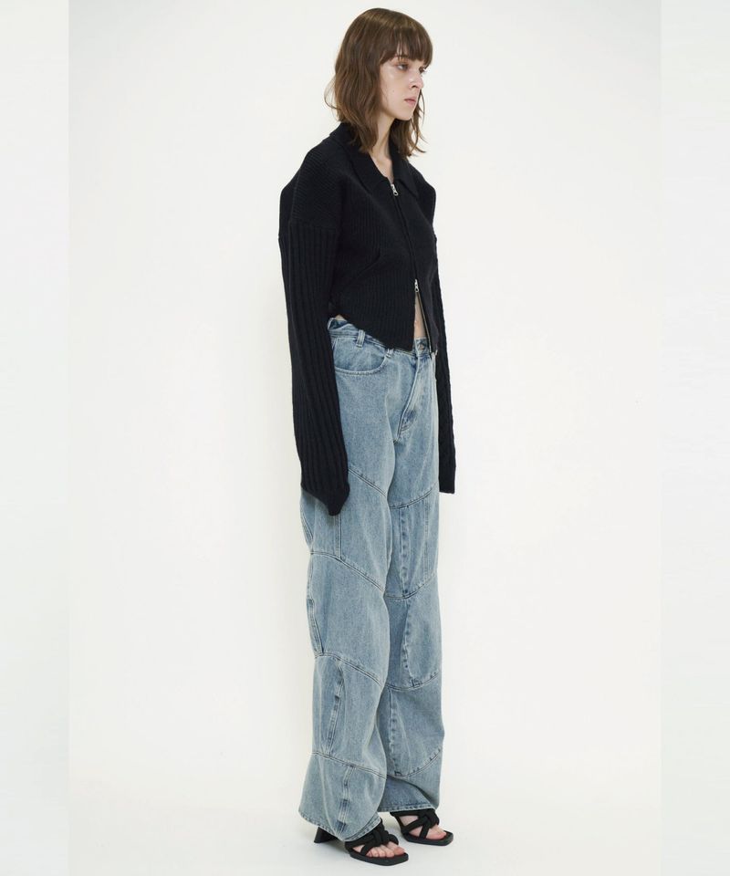 SPIRAL DENIM PANTS
