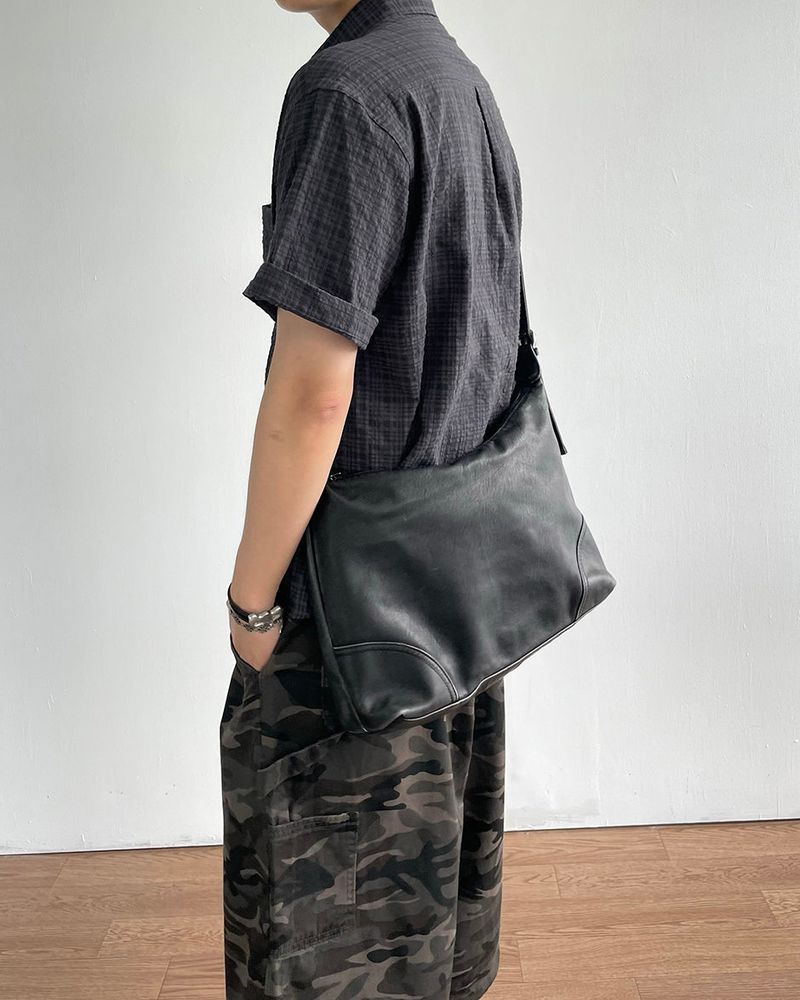 Vintage Faux Leather Cross Bag