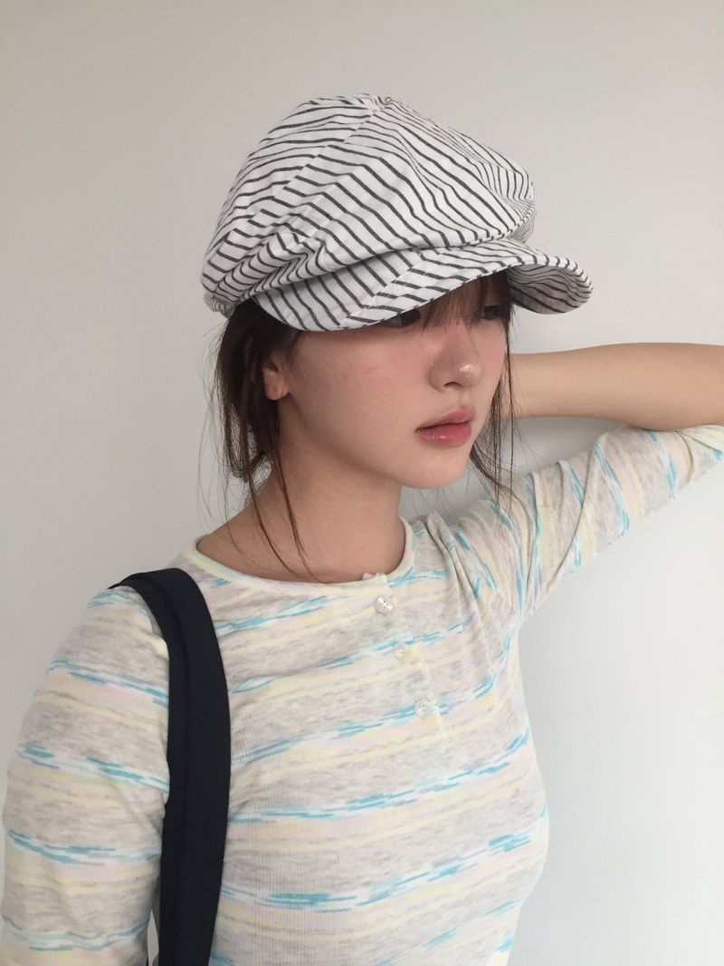Boat striped beret (3color)