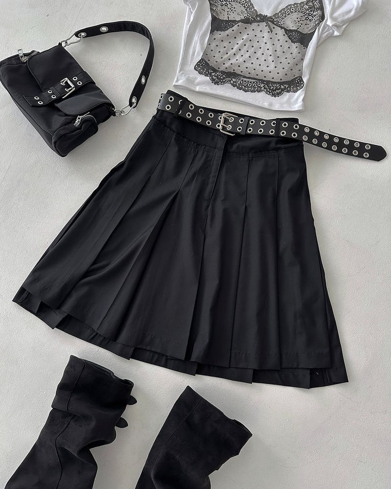 Meet pleats pleated midi skirt