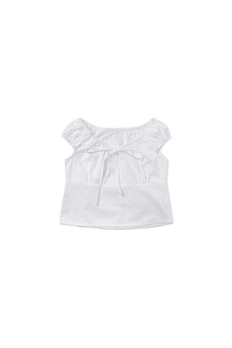 Harbor ribbon blouse_ivory