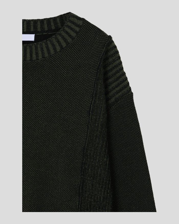 (UNISEX) Two-Tone Round Knit