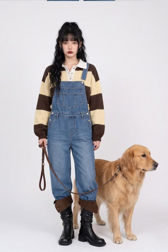RUGBY STRIPED POLO SWEATER (5COLORS!)