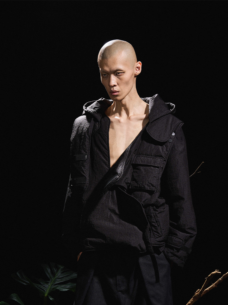 RELABEL 24AW Chrysalis-Break Five-panel fully removable polymorphic cotton jacket