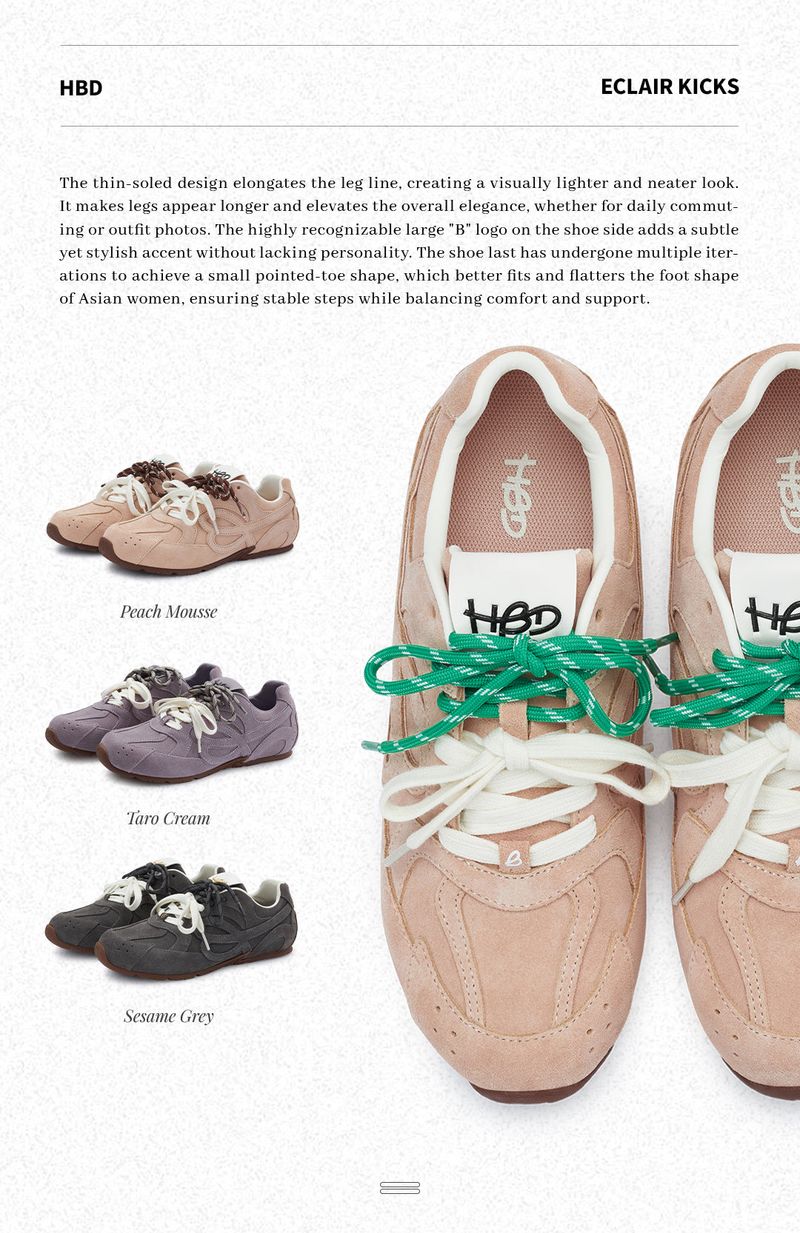 HBD "Little Puff" Thin-Soled Casual Shoes