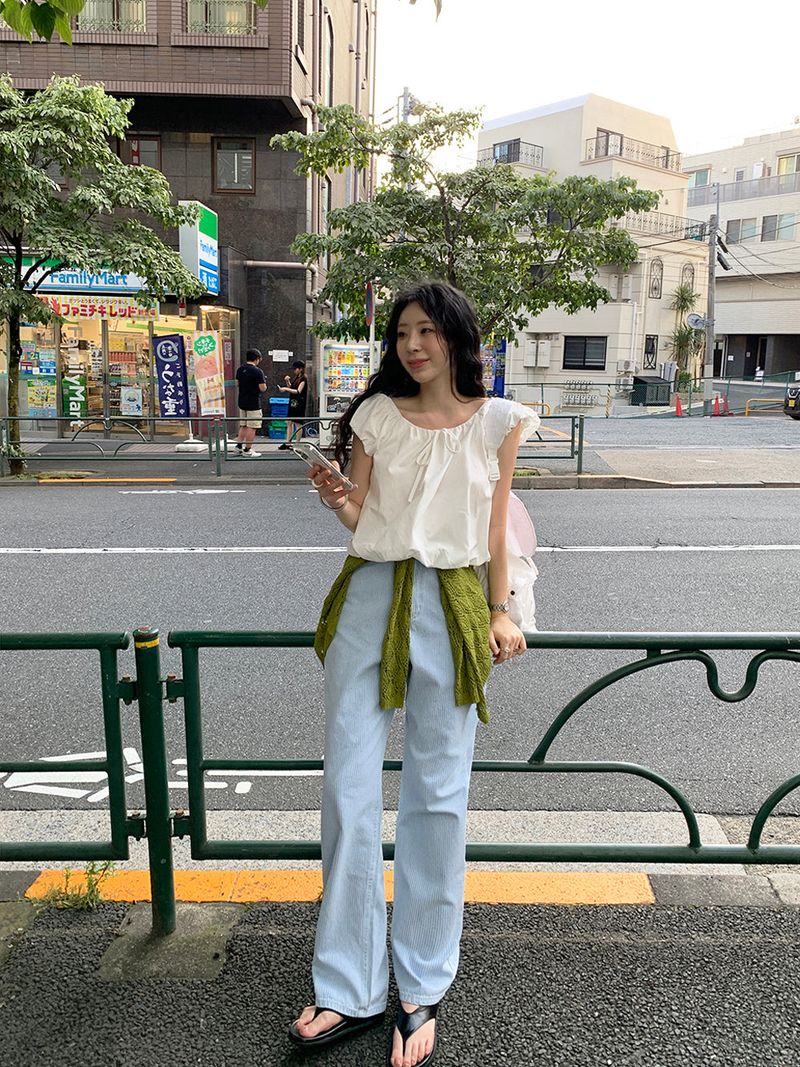 [MADE] Weare Ribbon Puff Blouse