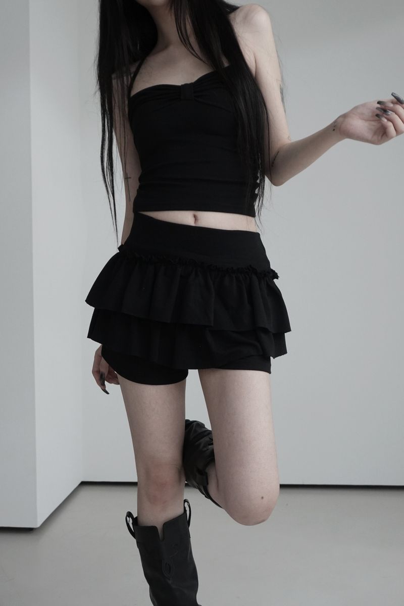 cancan skirt pants (2color)