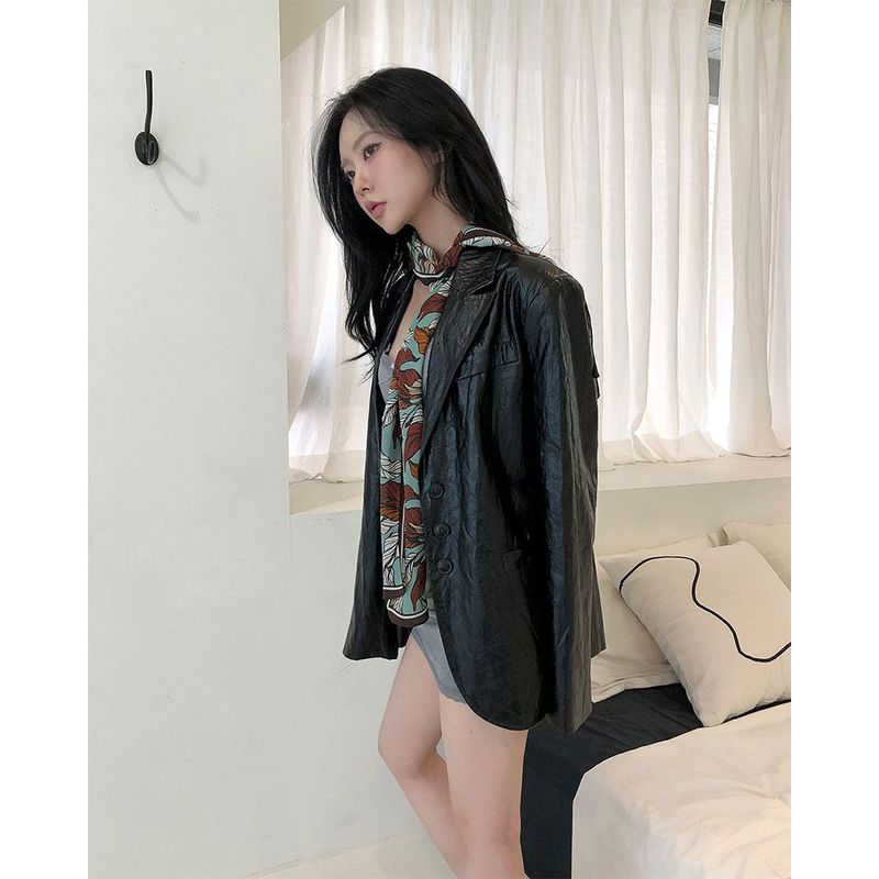 Over Leather Jacket