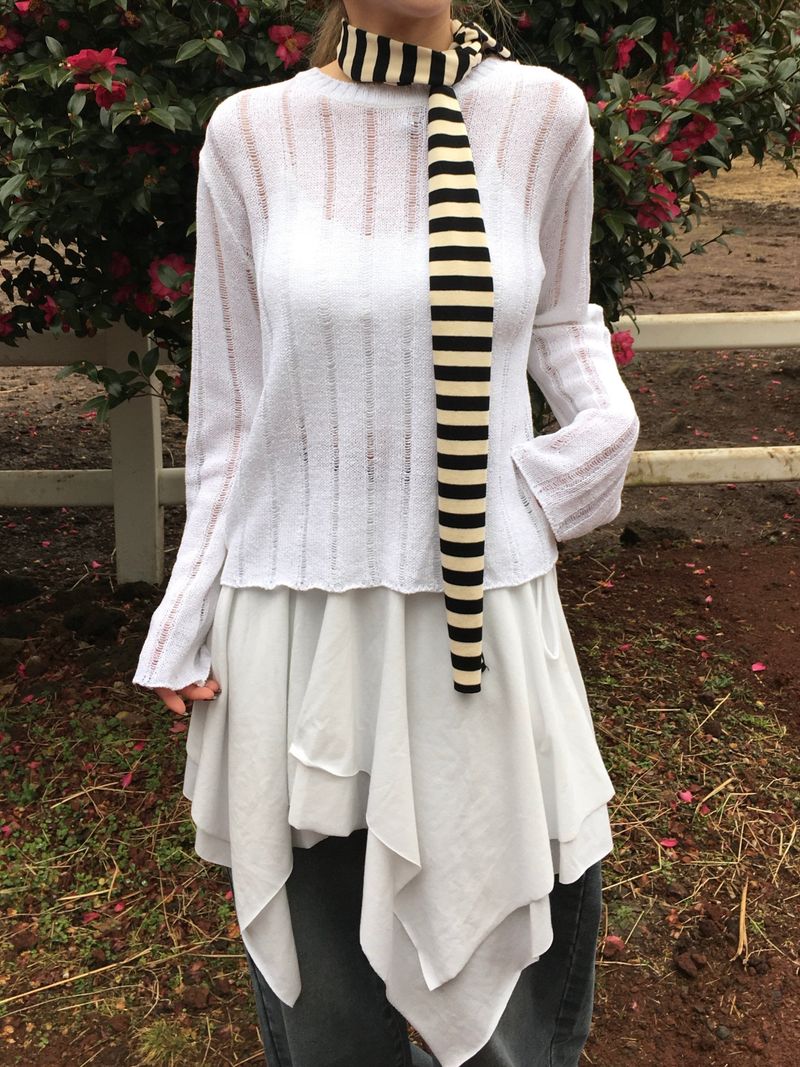 Peanut Stripe Muffler (3c)
