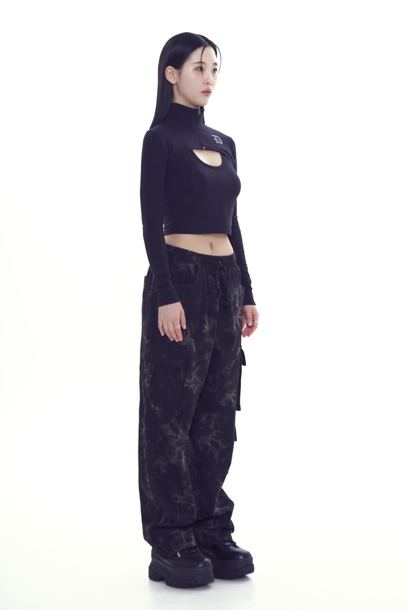 unbalance tiedye cargo pants_bk