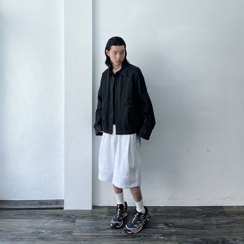 Faded Cropped Work Jacket