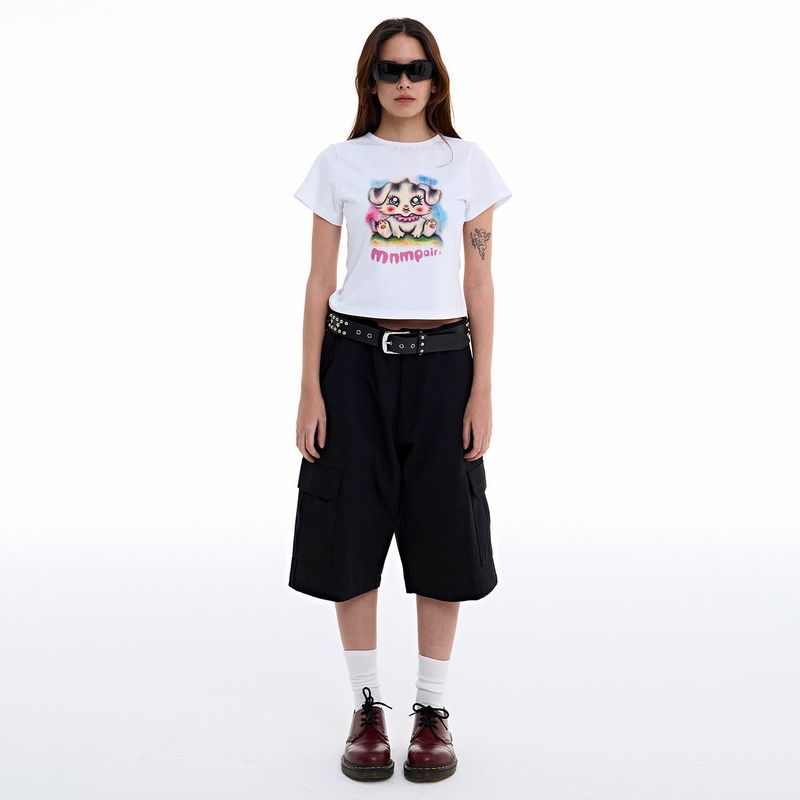 MNMPAIR(ミニマルペア)の「Cargo Bermuda Shorts Black(Pants)」