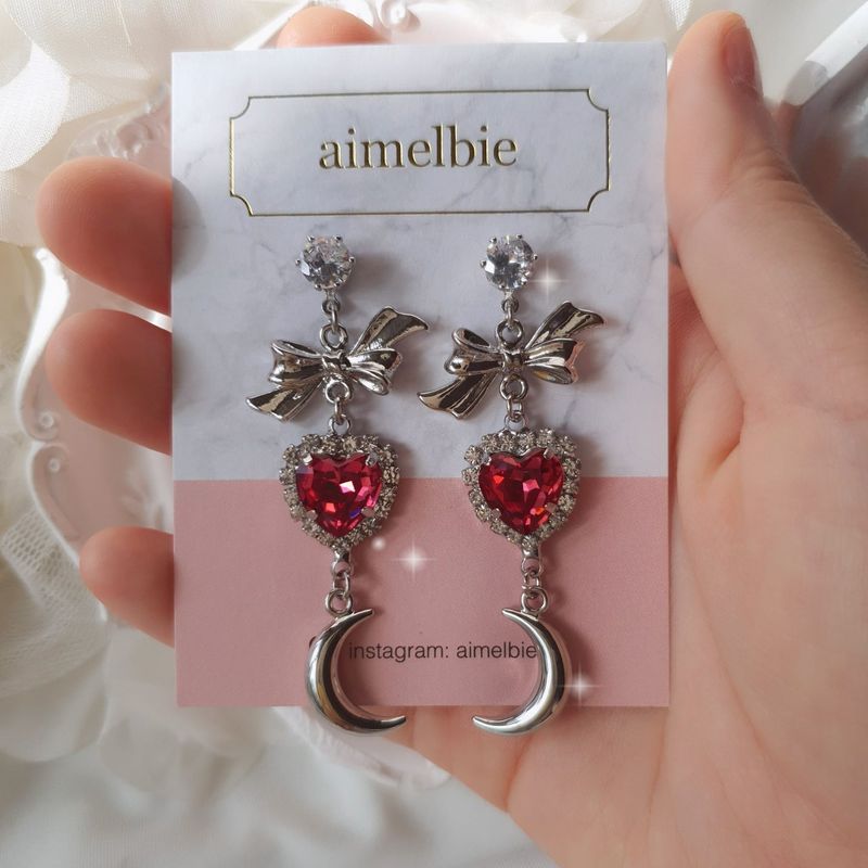 Moon Witch Earring - Rosepink/Silver