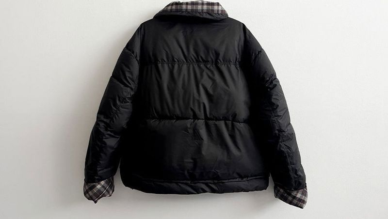Pomi checkered lining padded jumper