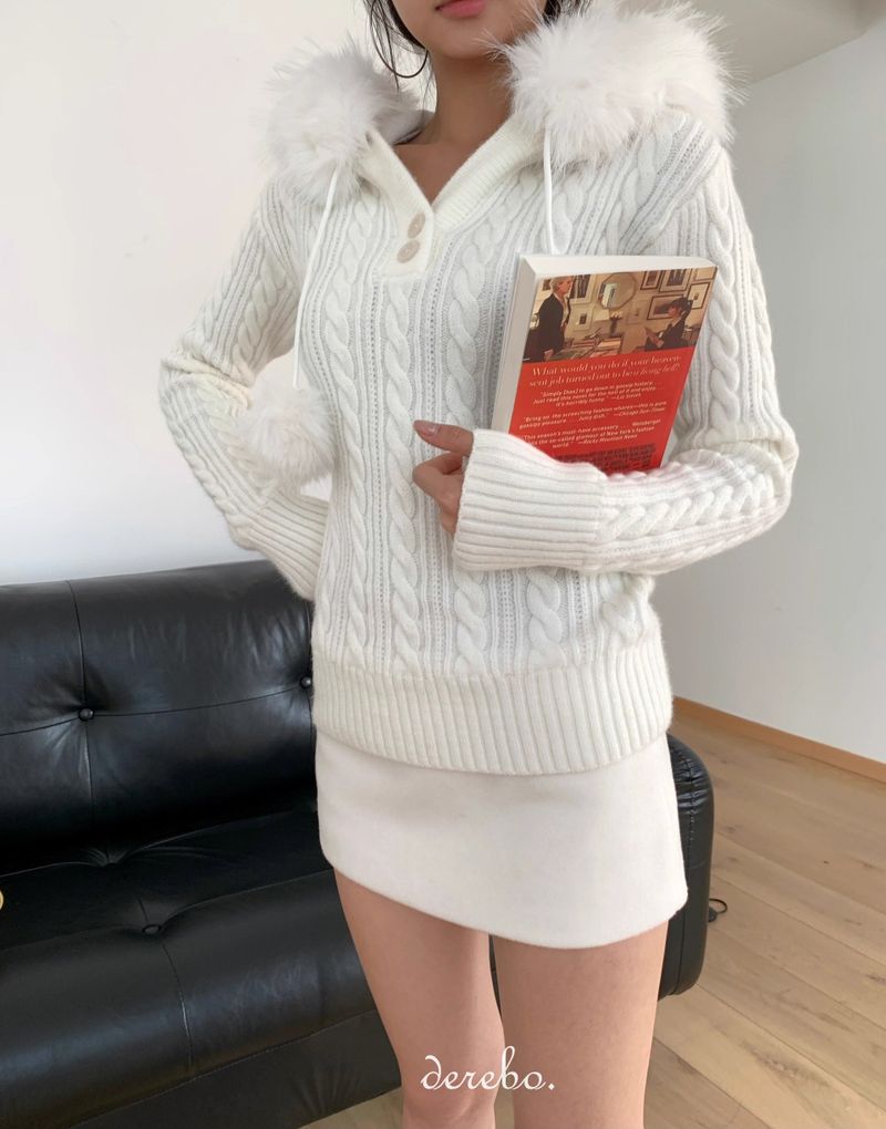 Snow Buddy Hood Twisted Knitwear