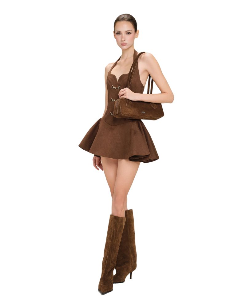 DONNA DRESS - BROWN