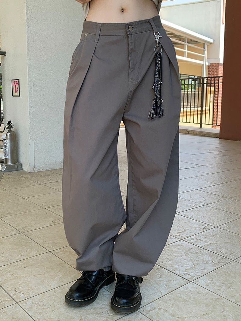 CURVED TUCK BALLOON PANTS (2C)