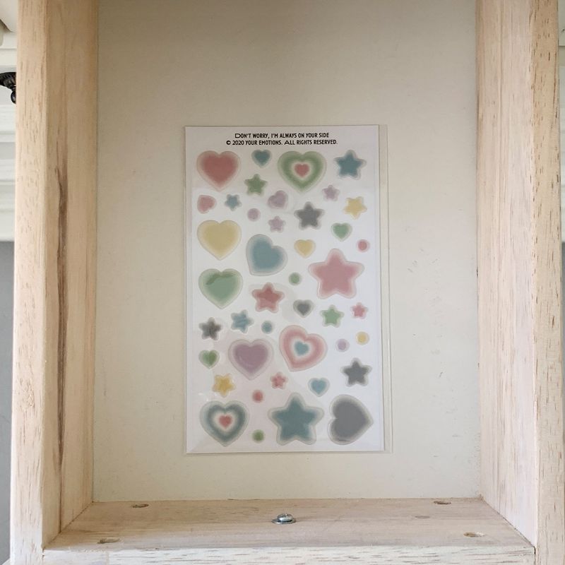 プランピーハートエポクシーステッカー / plumpily heart epoxy sticker