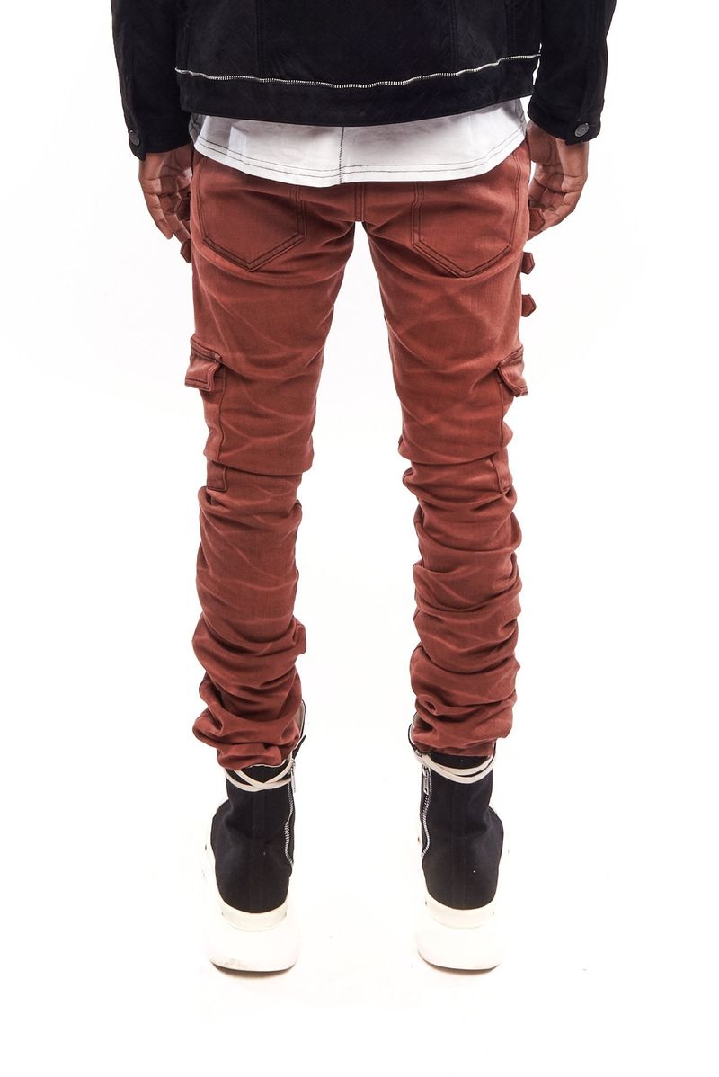 OMARI CRIMSON STACKED JEANS