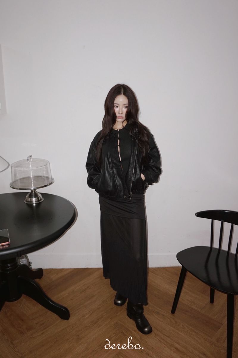 cocktail chiffon see-through long skirt