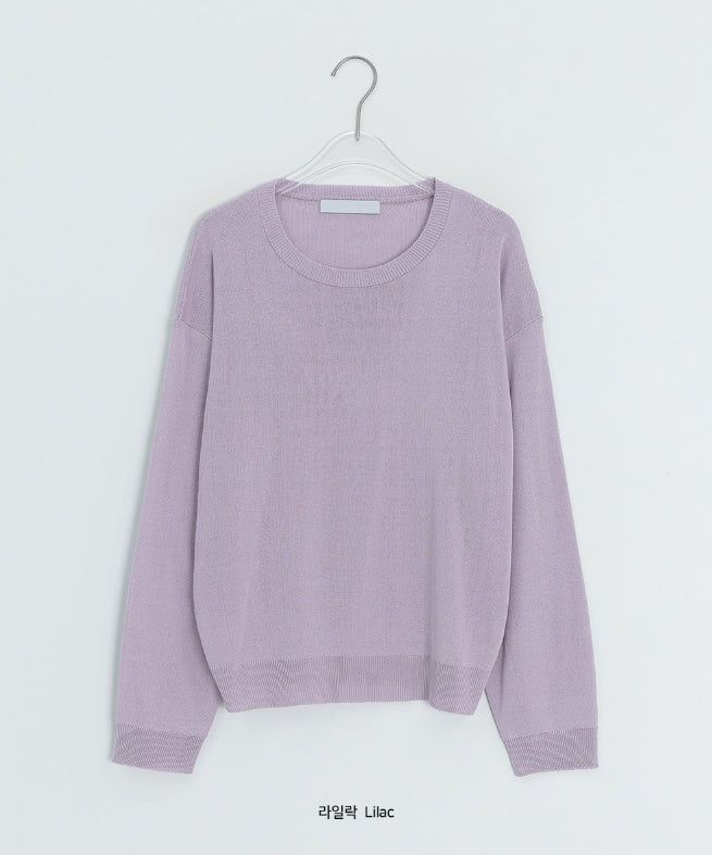 Muden Basic Color Round Neck Knit